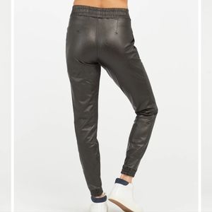 Leather like jogger